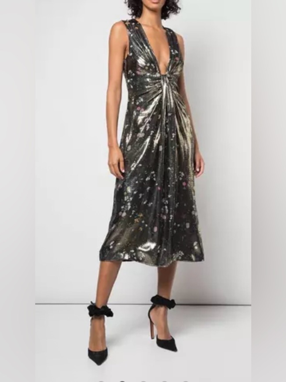 Altuzarra "Falco" Dress Gold, Size 36